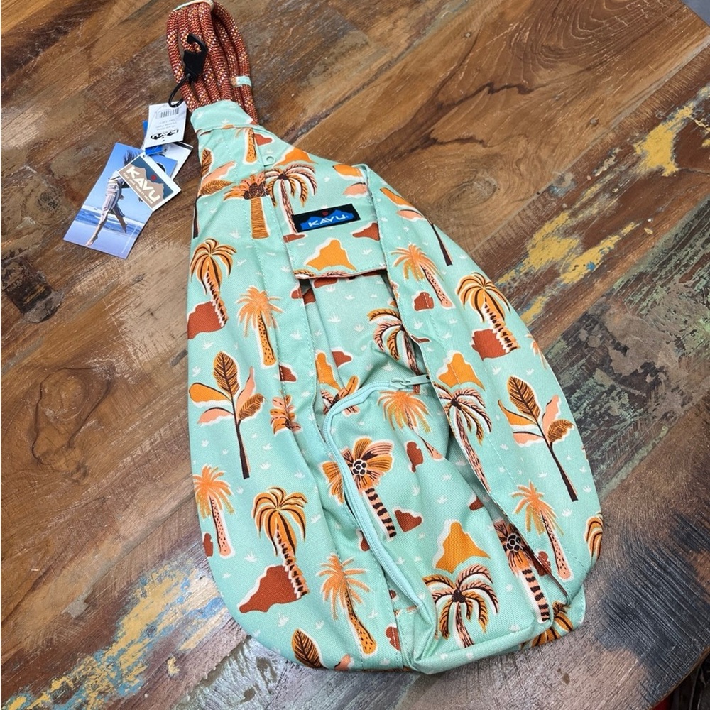 NWT Kavu Rope Sling Bag-Vintage Palm